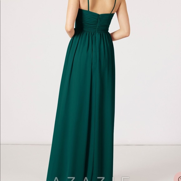 Azazie Lara Dress in Peacock - Picture 2 of 5